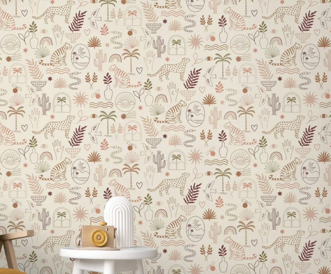 papier peint jungle chambre enfant 